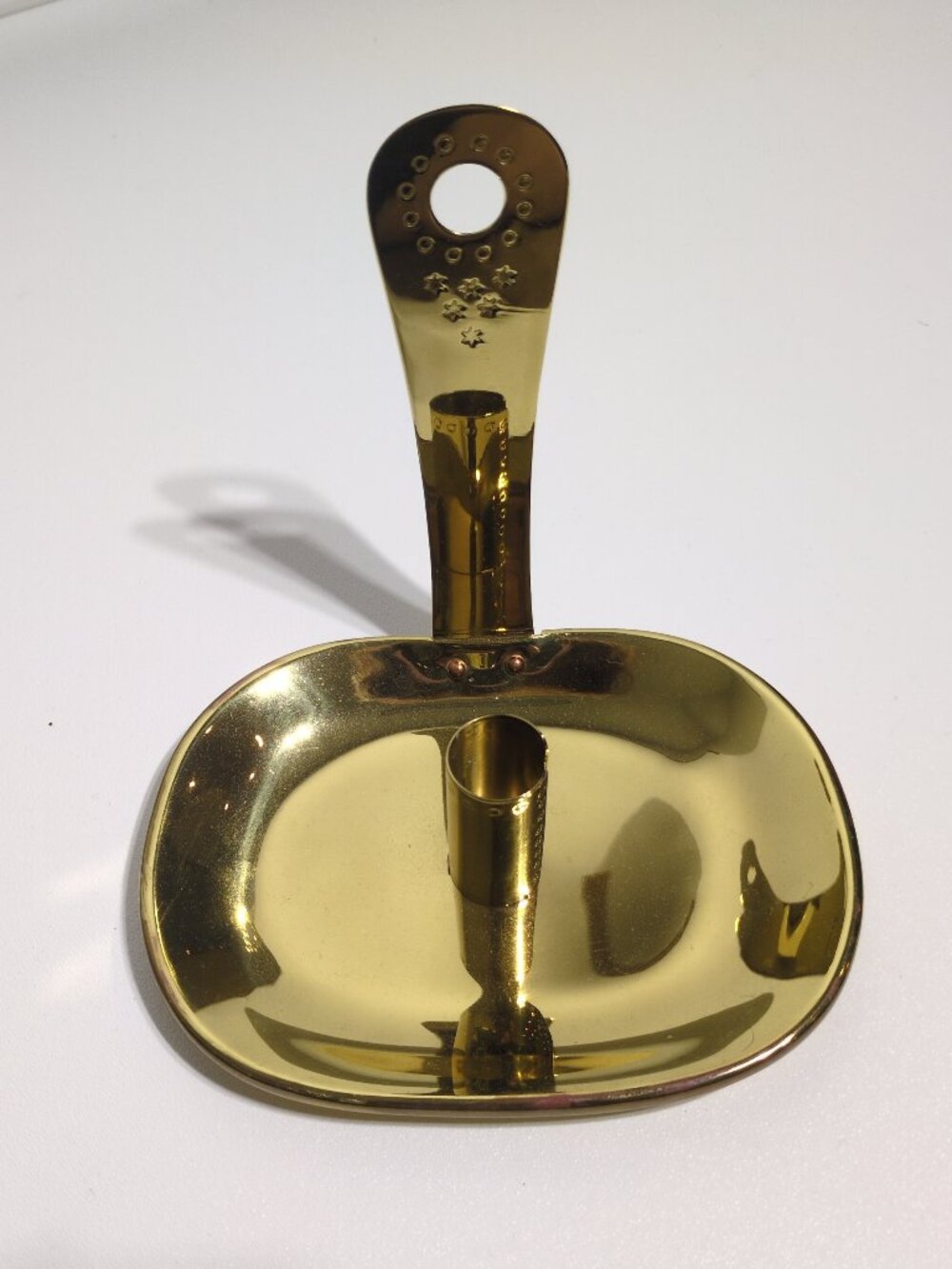Virginia Metalcrafters Brass Chamberstick Holder Sconce Six Star CW Restoration